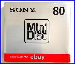 50Pcs Sony MD Blank Minidisc 80 Minutes Recordable MD MDW80T New from Japan