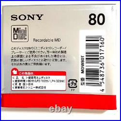 50Pcs Sony MD Blank Minidisc 80 Minutes Recordable MD MDW80T New from Japan