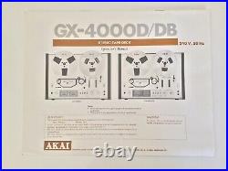 AKAI GX-4000D Reel to Reel Tape Recorder (One Owner From New)