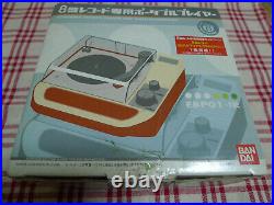 Bandai white stripes triple inchophone Mini Record Player 8 Ban From Japan