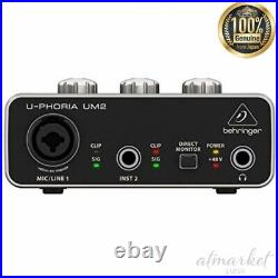 Bellinger USB audio interface UM2 2x2 Black DTM DAW from JAPAN