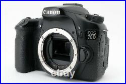 Canon EOS 70D 20.2MP Digital SLR Camera Black (Body Only) Exc+++ From Japan