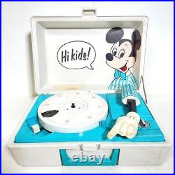 Disney Mickey Mouse Record Player Junk 60s-70s rare from japan