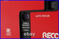 EXC++++Konica Recorder Auto Date Half Frame 35mm Point & Shoot Red From JAPAN
