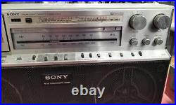 Junk! Sony CFS-F5 Stereo Radio Cassette Tape Recorder Tuner Silver from Japan