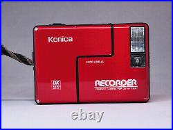 Konica RECORDER DX Auto Date Half Frame Film Camera From JAPAN with Case