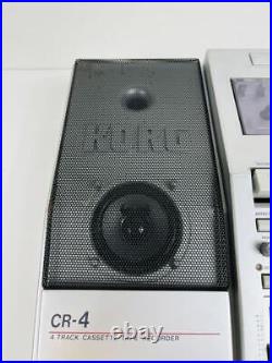 Korg CR-4 Multi-track Cassette Recorder Cleaned with Adapter From Japan aa691
