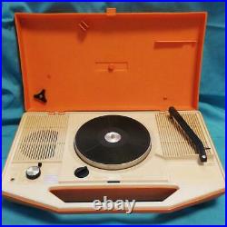 National SF-338 Portable Record Player Orange tested Rare from Japan F/S