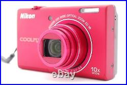 Near Mint+ withBox Nikon COOLPIX S6200 16.0MP 10x Digital Camera Red From Japan