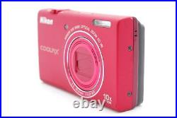 Near Mint+ withBox Nikon COOLPIX S6200 16.0MP 10x Digital Camera Red From Japan