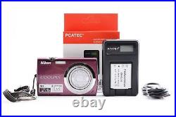 Nikon COOLPIX S230 10.0MP Digital Camera Purple Excellent From JAPAN
