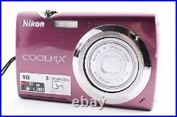 Nikon COOLPIX S230 10.0MP Digital Camera Purple Excellent From JAPAN