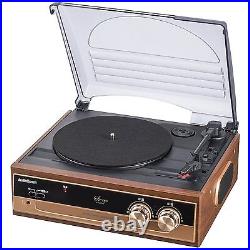 OHM Audio Comm LP Record Player 33.3, 45, 78 RPM with Speaker from Japan