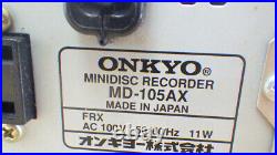 ONKYO MD-105AX Mini Disk Recorder MD Deck Audio Working from Japan