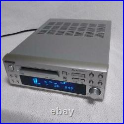 ONKYO MD-105FX Hi-MD Mini Disc Recorder Silver High Speed Audio Used From JAPAN