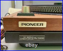 Pioneer PL-1400 Analog Turntable Record Player Direct Drive Tested From JAPAN