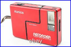 RARE RED Exc+55 Konica RECORDER Half Frame 35mm Film Camera From JAPAN