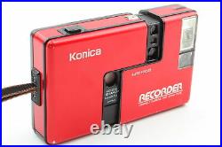 RARE RED Exc+55 Konica RECORDER Half Frame 35mm Film Camera From JAPAN