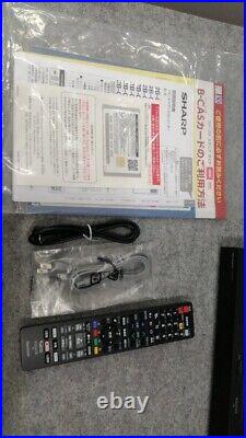 SHARP 2B-C10DT1 BD Recorder Black with Remote Manual Used From Japan