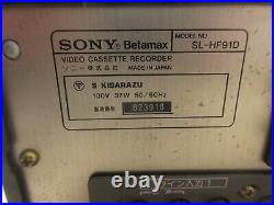 SONY Beta hi-fi Video cassette deck recorder SL-HF91D used betamax From Japan
