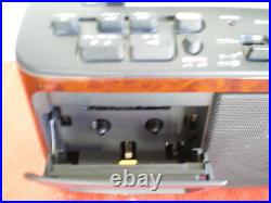 SONY CFM-A50 FM/AM Wood Grain Radio Cassette Recorder Vintage from Japan