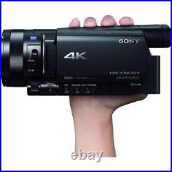 SONY FDR-AX100 Camcorder 4K Zeiss T Star Black New from Japan Handly Recorder