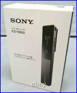Sony ICD-TX650 High Quality IC Recorder 16GB Black withBox From JAPAN Used