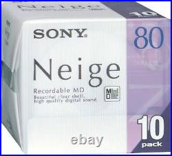 Sony Neige MD80 10 pack Brand new sealed minidisc F/S From Japan