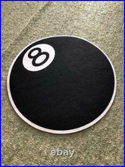 Stussy Original 8 Ball Record Rug Floor Mat Black from Japan Free Shipping