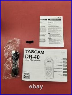 TASCAM DR-40 Linear PCM Recorder and Accessory Pack Used from Japan Works Well