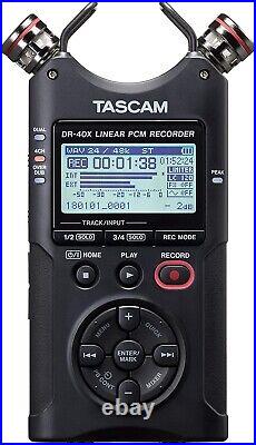 Tascam DR-40X Four Track Handheld Recorder and USB Interface from Japan