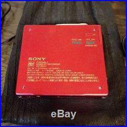 Used SONY MZ-R900 MD Player Recorder MDLP Red Free Shipping from JAPAN